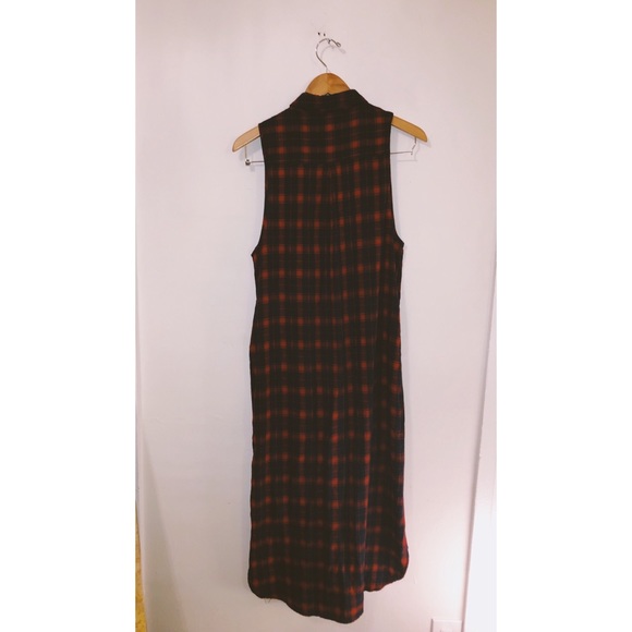 🥀SOLD✨ Forever 21 red plaid flannel dress M - Picture 4 of 5